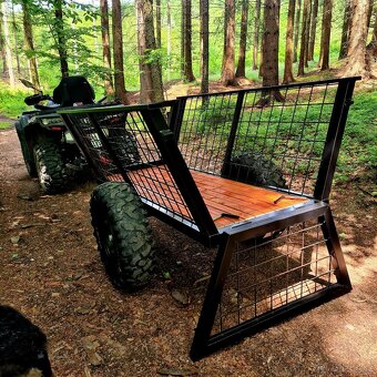 Vyvážečka  dřeva , vozik za ctyrkolku - 5