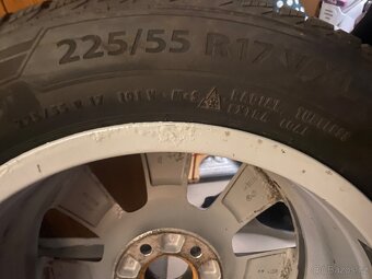 Alu kola 17” 5x112 Audi a zimní pneu 225/55/R17 - 5