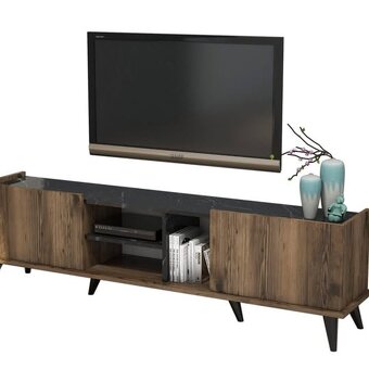 Obyvaci stena televizni tmavy orech - 5