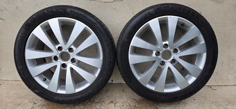 Alu kola VW 17" 5x112, letní Continental 225/45R17 - 5