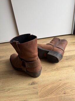 Kovbojské kožené boty koně kotníkové - 5