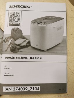 Domácí pekárna, SilverCrest SBB850 E1 - 5