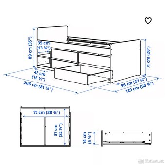 Postel SLÄKT s úložným prostorem - 5