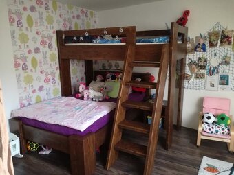 Patrová postel 90x200 + psací stůl - 5