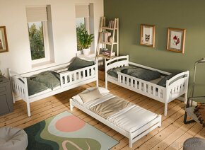 Dětská patrová postel s přistýlkou a šuplíky - 5