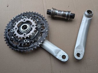 kliky Shimano Deore XT FC-M751 + osa - 5