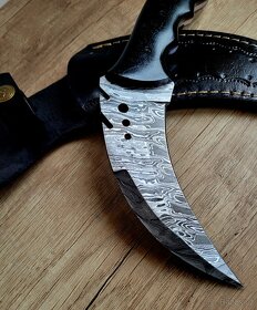 lovecký Damaškový nůž KARAMBIT 23,5 cm ručně vyrobeno - 5