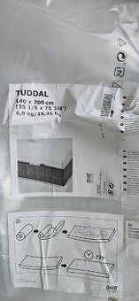 Tuddal Ikea vrchní matrace, bílá, 140x200 cm - 5
