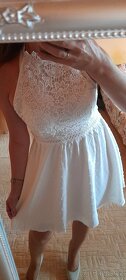 Shein krajkové bílé šaty - 5