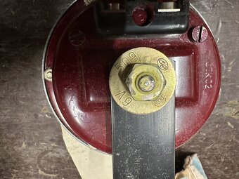 orig. nový klaksón PAL 6V JAWA ČZ 175 250 350 6V, uložeka - 5