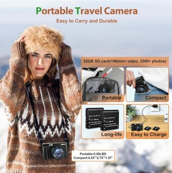 4K Digital Camera for Photography and Video, 48MP - 5