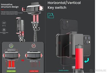 Selfie tyč s bluetooth ovl. a gyroskopem - 5