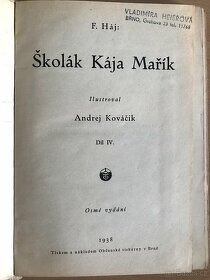 Školák Kája Mařík l.-6.díl 1937-1938, starožitný - 5