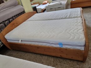 Kvalitní bytelné dvoulůžko Masiv 200x200x58 výška - 5