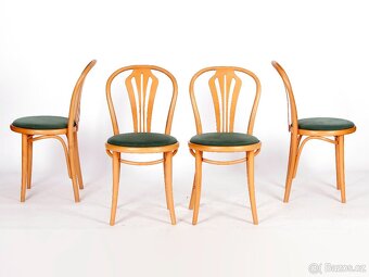Elegantní české židle TON, zachovalý stav, 4 kusy. - 5