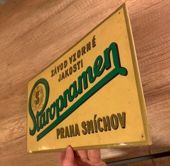 Stará kartonová cedule Staropramen Smíchov 40x25cm - 5