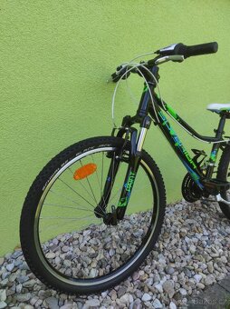 Značkové dětské horské kolo Superior 24 "(černá/zelená) - 5