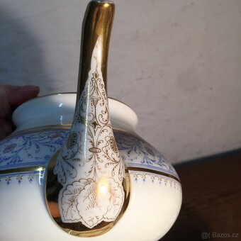 Biedermeier porcelánová sada konvice cukřenka džbánek - 5