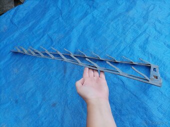 Smaltovaný držák na 10 pokliček, délka 90 cm - 5