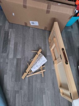 Šikmé škrabadlo pro kočky i malé psy – dřevěné, skládací - 5