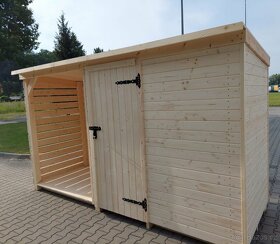 Dřevník s nářaďovnou 360 cm, dovoz ČR i SR - 5