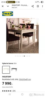 Jídelní stůl rozkládací Ikea Ingatorp - 5