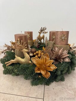 Adventní věnec - Mocha Mousse -Luxusní Dekorace - 5