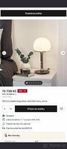 Velká starožitná stolní lampa chrom, dřevo a mléčné sklo - 5