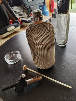Retro sada sifonová, šlehačková láhev, šejkr, dóza TOP STAV - 5
