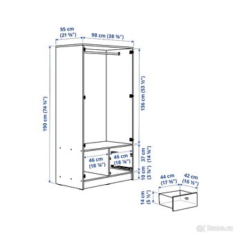 Prodej šatní skříně VILHATTEN - IKEA - 5