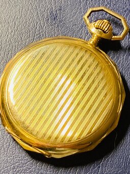 Zlaté 14-karátové tříplášťové art deco hodinky Corgemont - 5