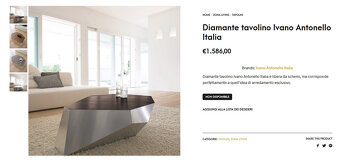 Italský designový stůl Diamante od Ivano Antonello - 5