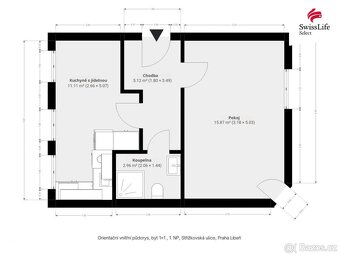 Pronájem bytu 1+1 35 m2 Střížkovská, Praha - 5