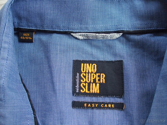 Pánská modrá košile slim fit Seidensticker vel. 40 - 5
