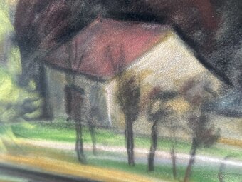 ORIGINÁL Bedřich Horálek - Mlýn v Prok.úd., pastel na papíře - 5