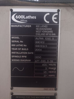 CNC soustruh ALPHA 1350S, r.v. 2004 - 5