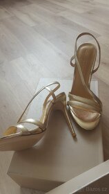 Zlaté sandály Eva Longoria, vel. 39 - 5
