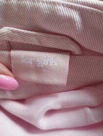 Dámský elegantní jarní růžový kabátek FOR GIRLS - 5