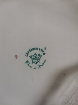 starožitné porcelánové kruhadlo+ porcelánové prkénko - 5
