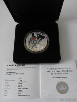 Stříbrná mince Pravěký svět - Triceratops proof - 5