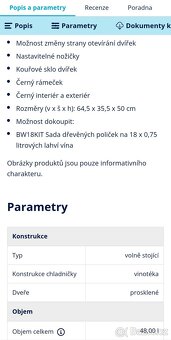 Vinotéka Baumatic BW18BL černá/sklo - 5