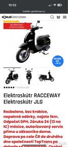 RACCEWAY Elektroskútr JLG. Rozbaleno, odpocet DPH. Zaruka - 5