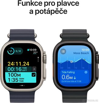 Apple Watch Ultra 2 Space Black,černým titan. milánský tah - 5
