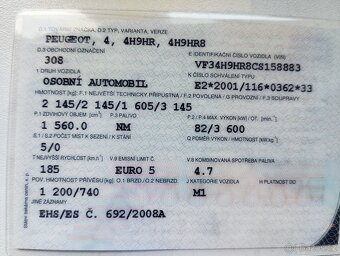 308 SW 1,6 e-hdi koupené v ČR jako nové - 5