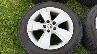 Alu kola Škoda 5x100, zimní pneu - 5