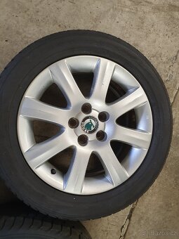 Originální kompletní kola Škoda 5x100 r15 pneu 195/55 r15 - 5