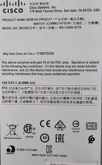 WS-C3650-24TS plně funkční, celkem 3ks - 5