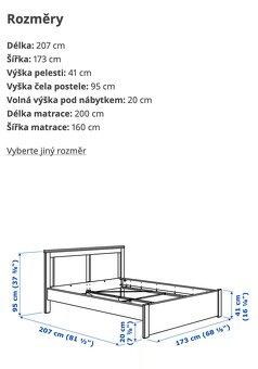 Postel IKEA 160x200 bílá Songesand - 5