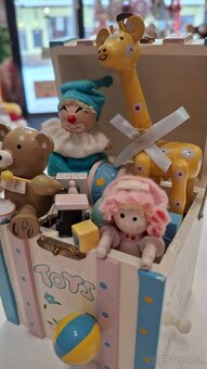 Vintage hrací skříňka s bubnujícím medvidkem, 40let staré, s - 5