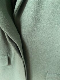 Kabát vlněný zelený a béžový vel 40 Benetton nový - 5